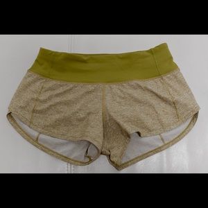 RARE yellow-ish lululemon Speed Up Low-Rise Lined Shorts